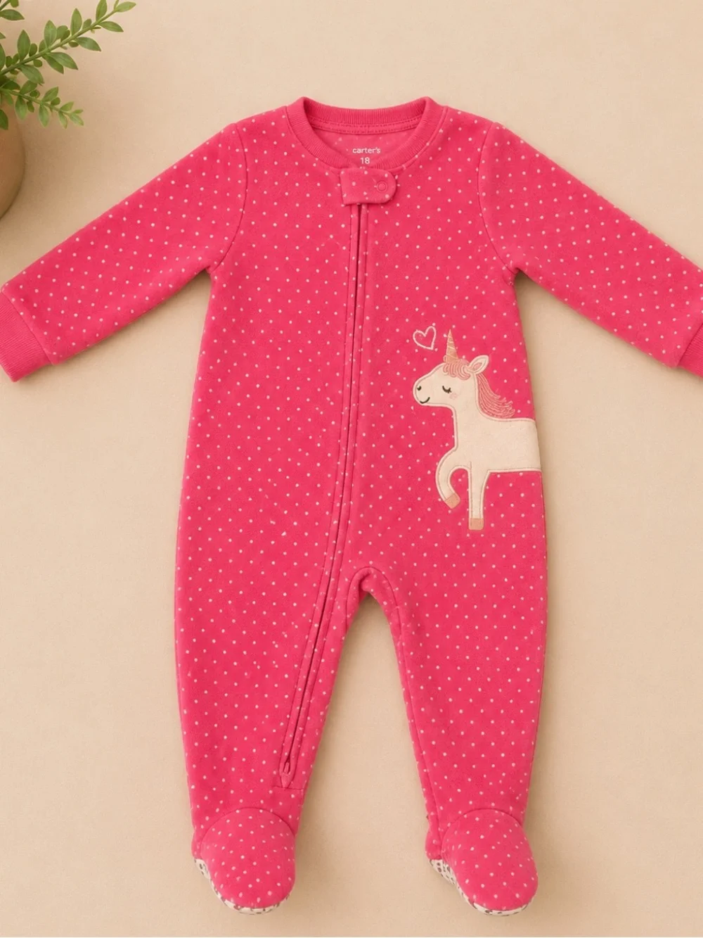 Carter’s 18M Baby Sleeper & Fleece Romper Bundle | 5-Piece